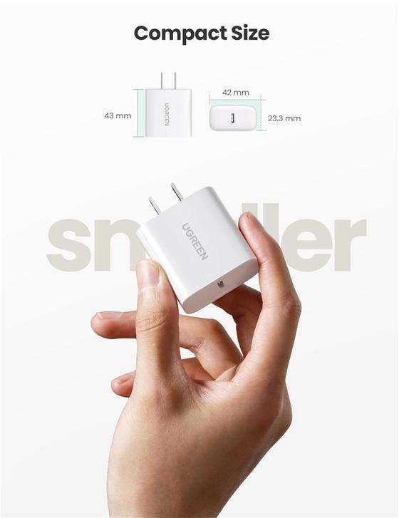 Cargador Rápido 20W USB C Compacto