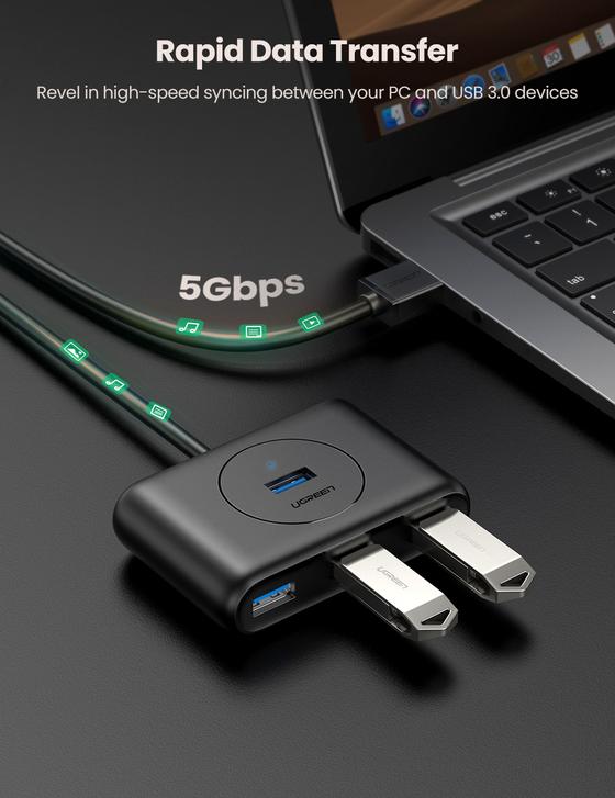 4 en 1 USB 3.0 Hub