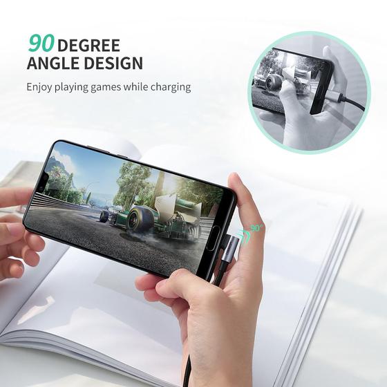 Cable USB a USB C  90°