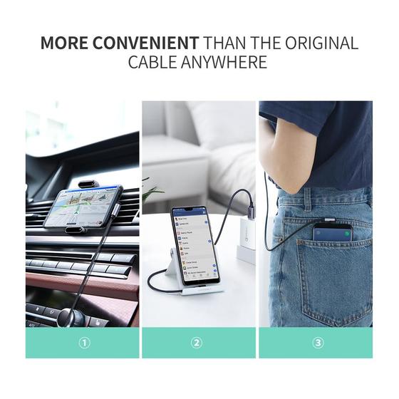 Cable USB a USB C  90°