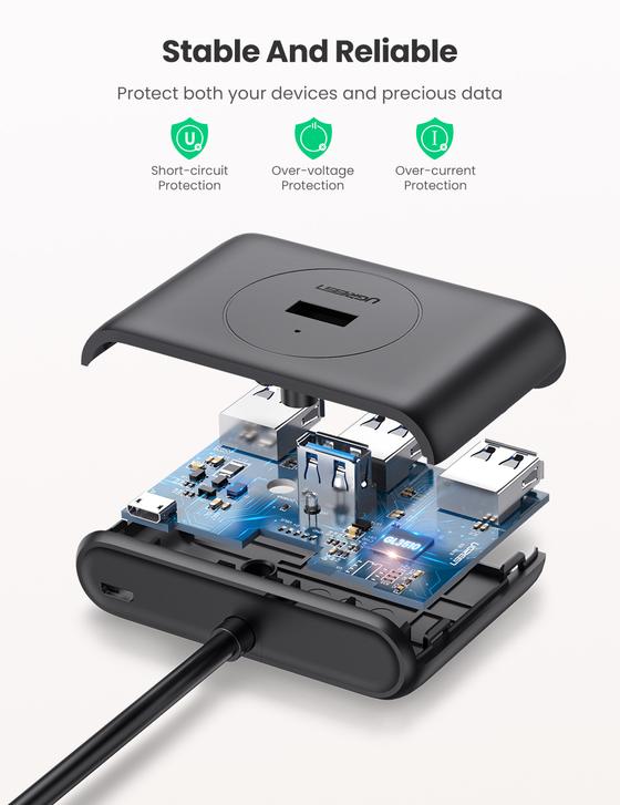 4 en 1 USB 3.0 Hub