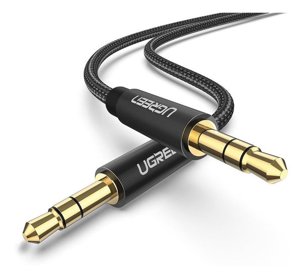 Cable Auxiliar 3,5mm chapados en oro 24k