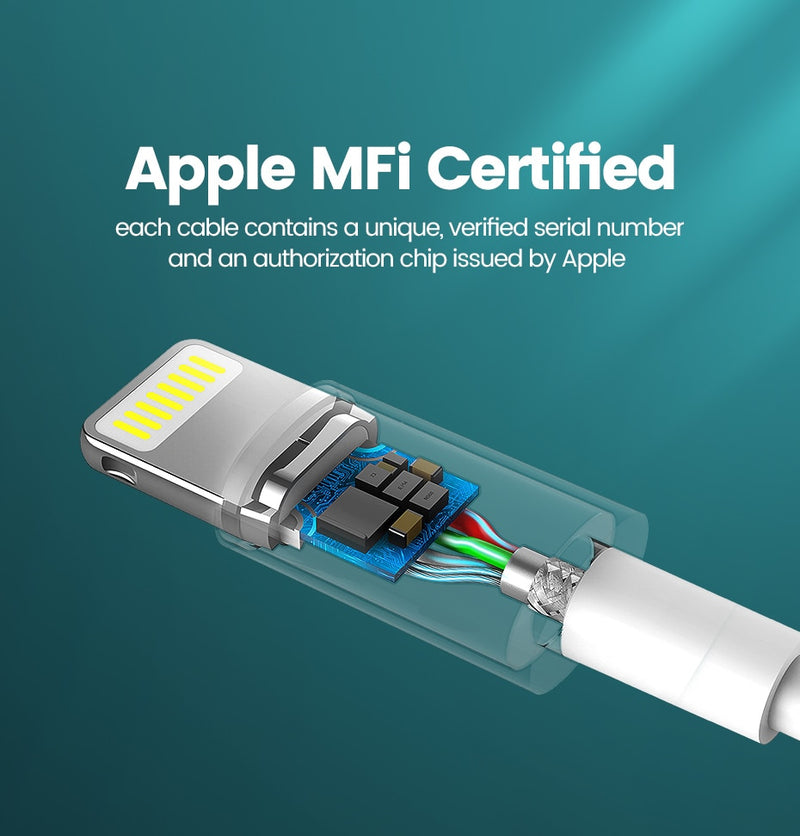 Cable USB A a Lightning Certificado Apple