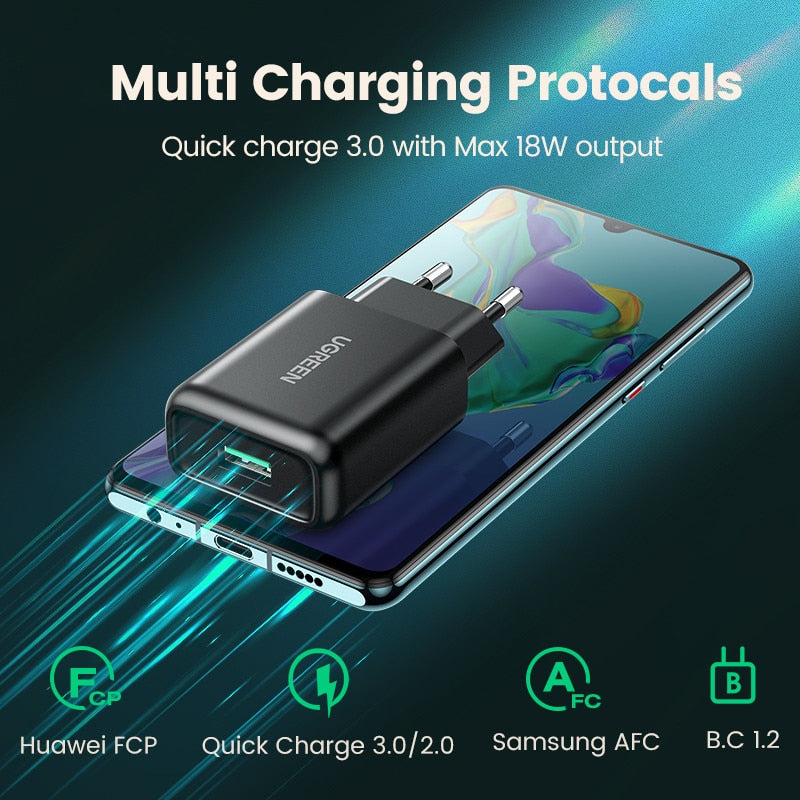 Cargador Rápido USB QC3.0